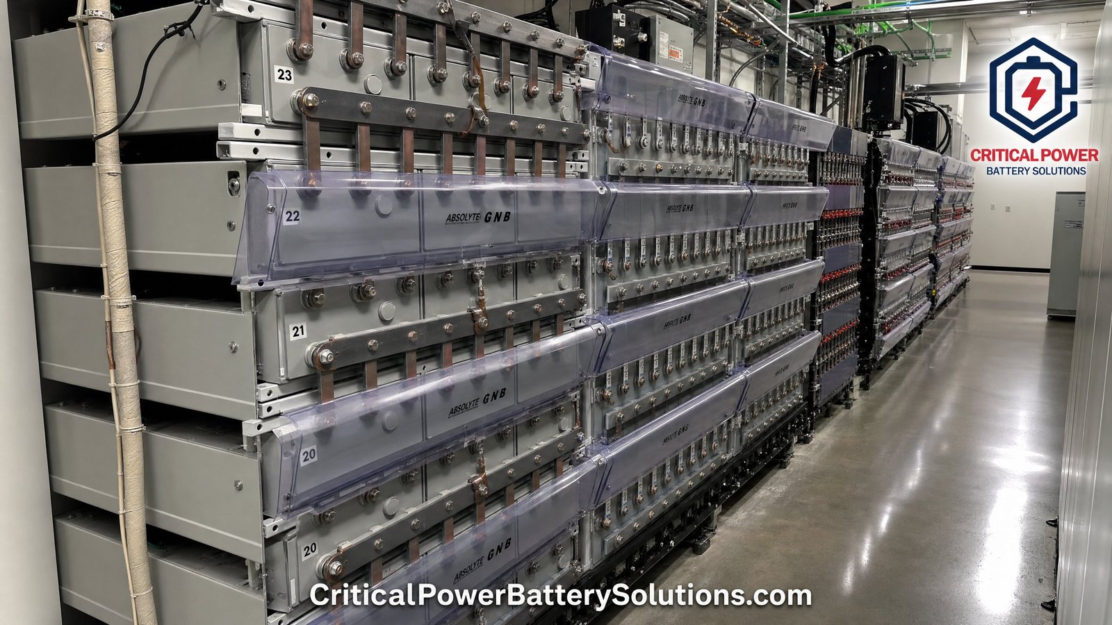 Telecom site manager evaluating an aging GNB Absolyte Stryten AGP backup battery string for replacement timing